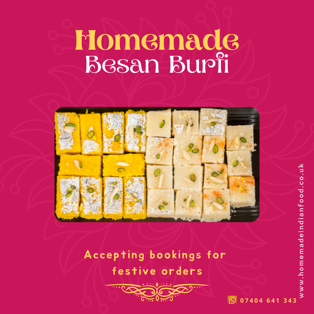 Homemade Besan Burfi
