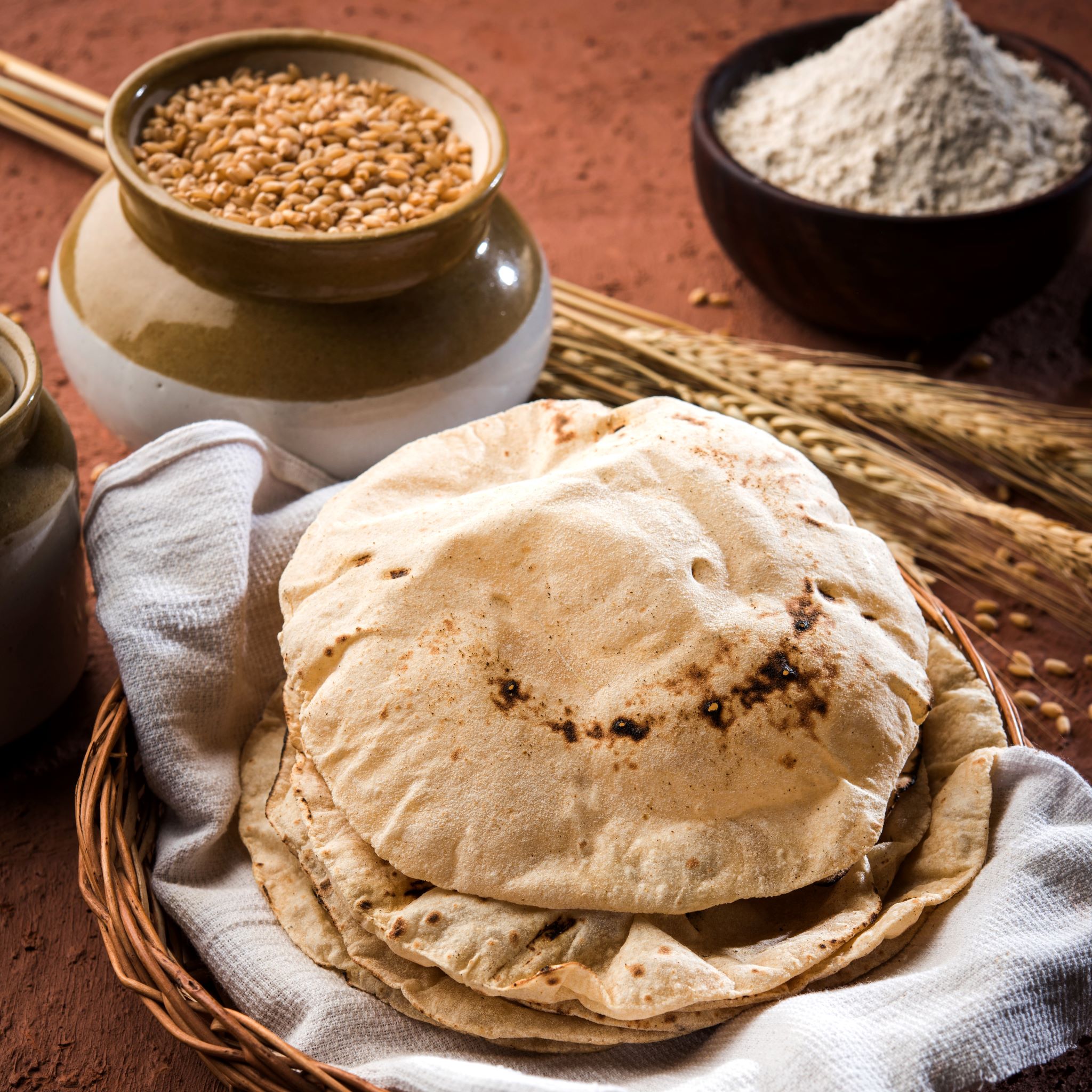 Plain Tawa Rotis Chakki atta
