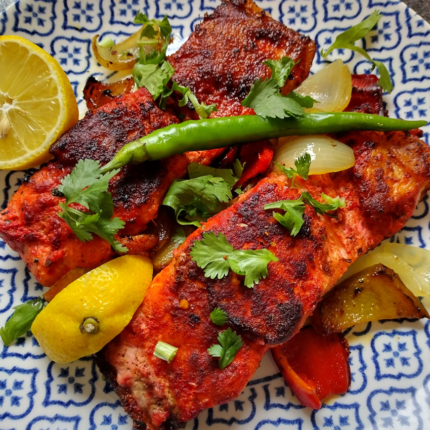 Salmon Tikka in Punjabi Masala