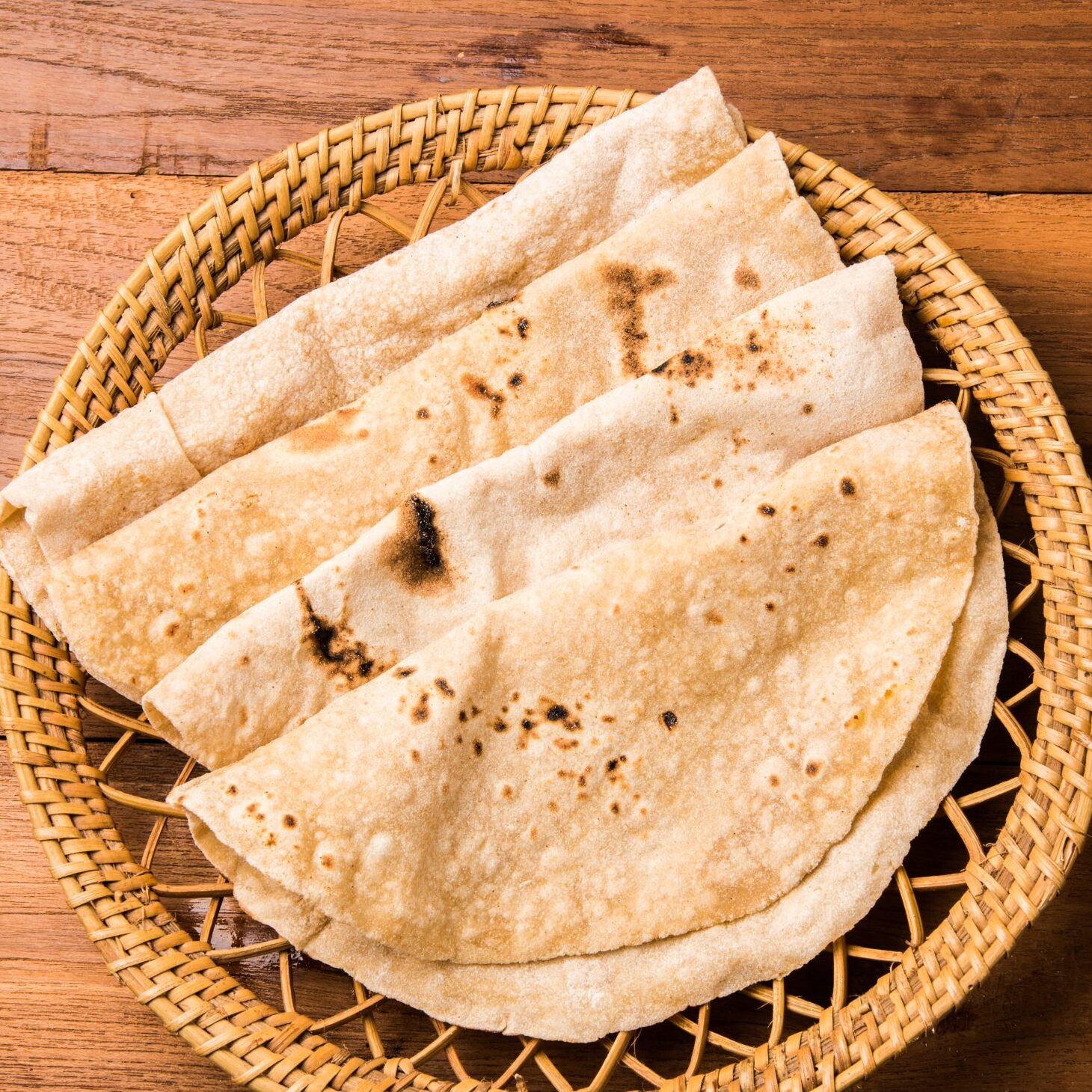 12 Chakki Atta Tawa Rotis